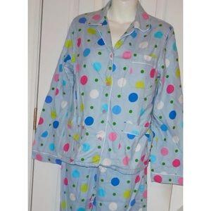 PINK Victoria’s Secret Soft Blue Polka-dot Pajama